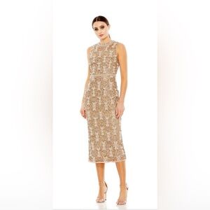 Mac Duggal #93764 Vintage Cooper Embellished sleeveless Cocktail Dress Sz 12 NWT